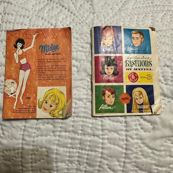 Vintage 60s Barbie & Ken Red Case Midge & Ken Doll Lot Of Clothing & Accessories - Picture 5 of 16